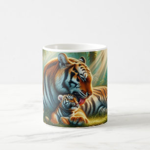 Tranquil Bonding in the Jungle Painting Coffee Mug
