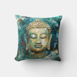 Tranquil Buddha Aura Spiritual Art Cushion