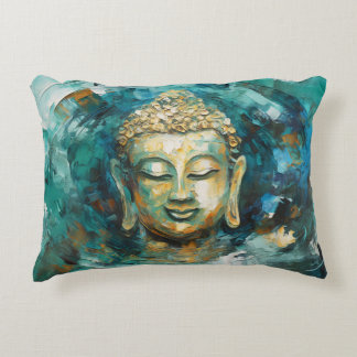 Tranquil Buddha Aura Spiritual Art Decorative Cushion