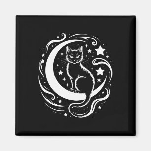Tranquil Cat Lotus Flower Yoga Mindfulness Tee _1 Magnet