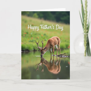 Tranquil Deer Fathers Day Card