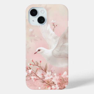 Tranquil Dove with Blossoms Watercolor Phone Case