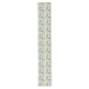 Tranquil Dragonfly Watercolour-style Long Table Runner