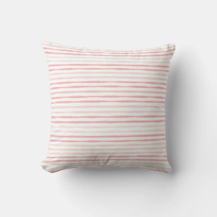 Tranquil Dusty Pink Organic Striped Cushion
