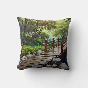 Tranquil Escape - Japanese Garden Cushion