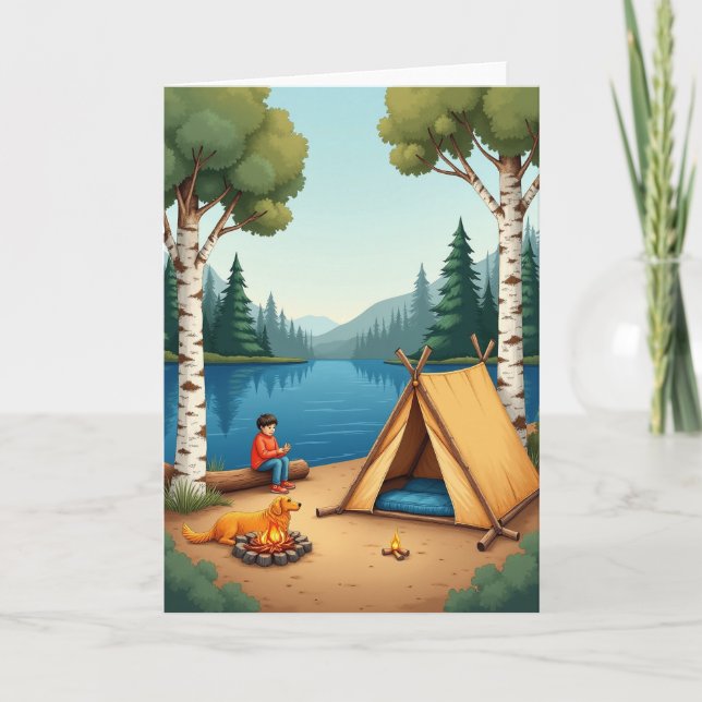 Tranquil Fathers Day Woods Card (Front)