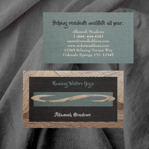 Tranquil Feel Calm Yoga Instructor Business Card