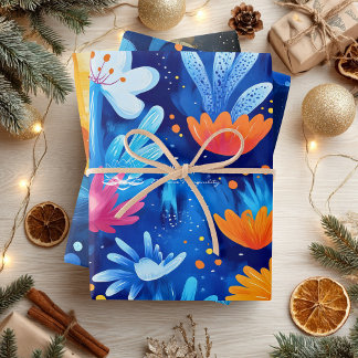 Tranquil Floral Design for Wellness Business Wrapping Paper Sheet