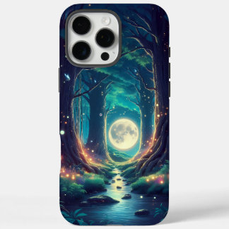  Tranquil Forest and Moon Design iPhone 16 Pro Max Case