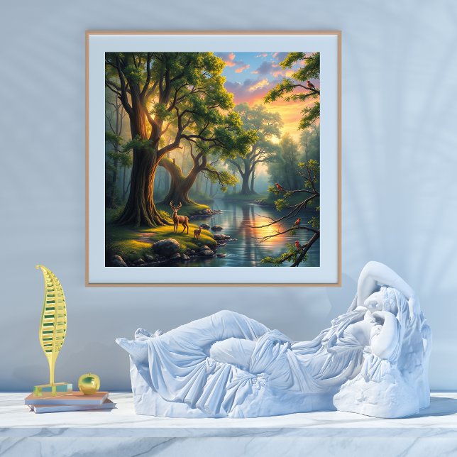 Tranquil Forest Serenity at Dawn  Poster (Creator Uploaded)
