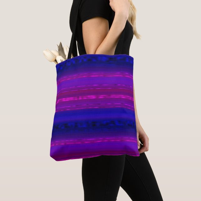 Tranquil Glass Stripes Tote Bag (Close Up)