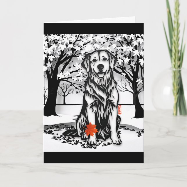 TRANQUIL GLEN Golden Retriever Greeting Card (Front)