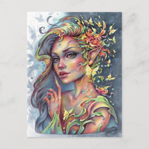 Tranquil Grace Postcard Forest Spirit Fantasy 