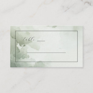Tranquil Green Watercolor Place Card