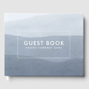 Tranquil Grey Fade To White. Abstract Landscape Guest Book