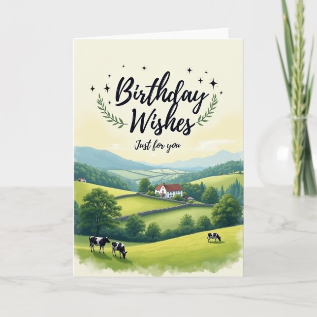 Tranquil Hills Birthday Card (Front)