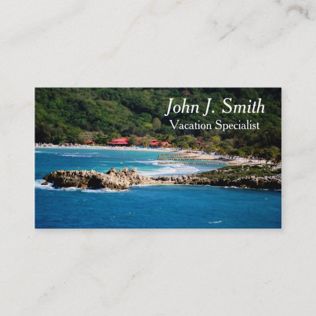 Tranquil Island Paradise Labadee Haiti Business Card (Front)