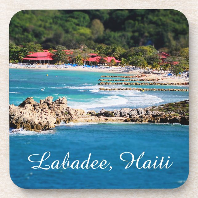 Tranquil Island Paradise Labadee Haiti Coaster (Front)