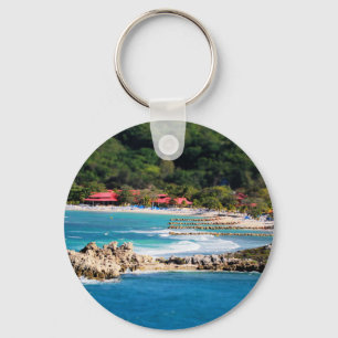 Tranquil Island Paradise Labadee Haiti Key Ring