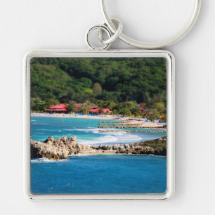 Tranquil Island Paradise Labadee Haiti Key Ring