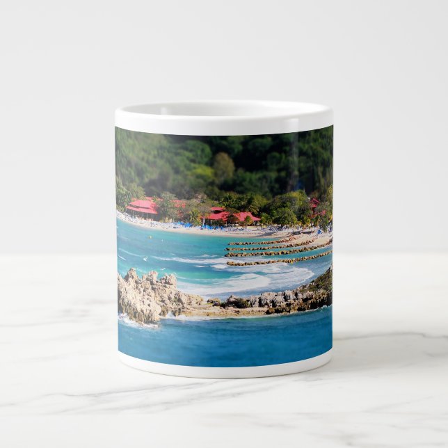 Tranquil Island Paradise Labadee Haiti Large Coffee Mug (Front)