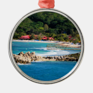 Tranquil Island Paradise Labadee Haiti Metal Ornament