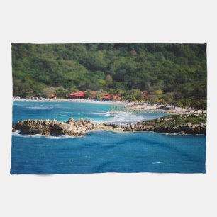 Tranquil Island Paradise Labadee Haiti Tea Towel