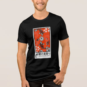 Tranquil Japanese Carp Art Tri-Blend Shirt