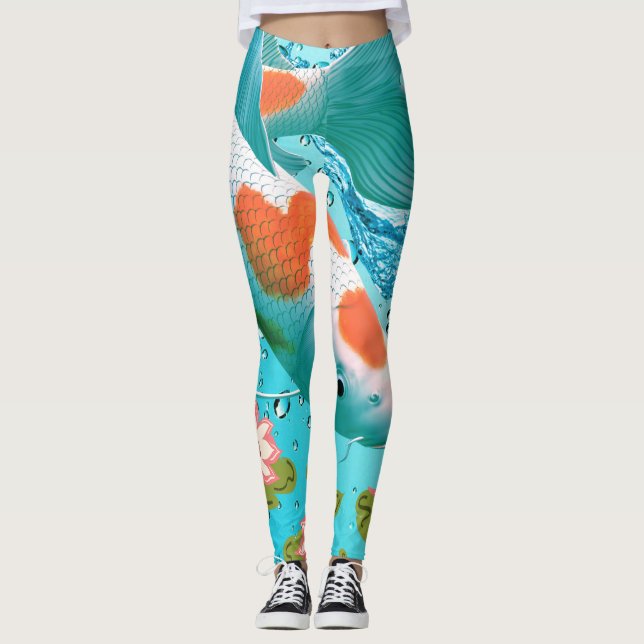 Tranquil Koi Pond Leggings (Front)