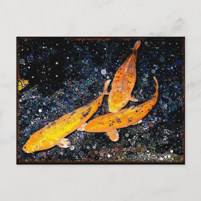 Tranquil Koi Pond Postcard (Front)
