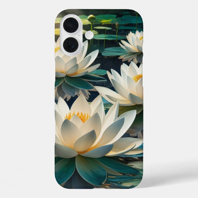 Tranquil Lotus Bloom on a Still Pond Case-Mate iPhone Case (Back)