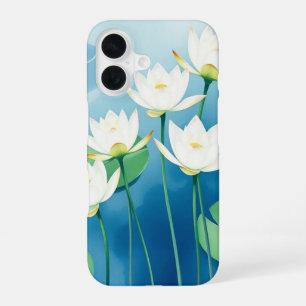 Tranquil Lotus Bloom: Serene White Lotus Flowers a iPhone 16 Case