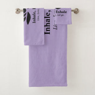 Tranquil Lotus: Inhale, Exhale Inspiration Bath Towel Set