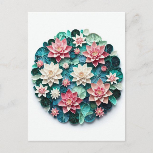 Tranquil Lotus Pond Postcard (Front)