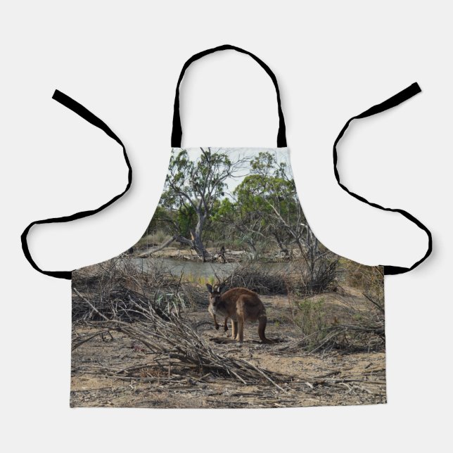 Tranquil Moment: Australian Kangaroo at Billabong Apron (Front)
