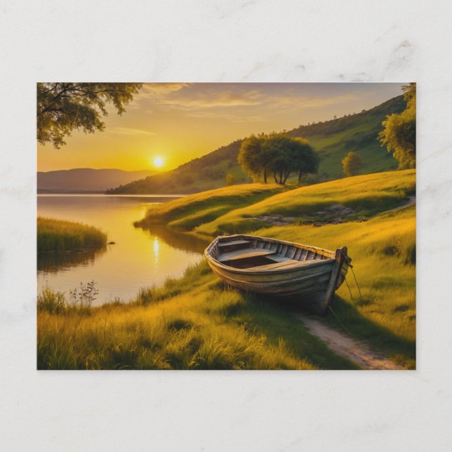 Tranquil Morning Sunrise  Postcard (Front)