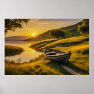 Tranquil Morning Sunrise  Poster