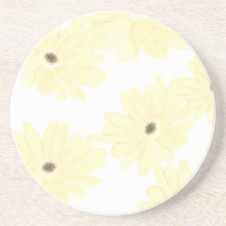 Tranquil Morning Yellow Flowers Coaster