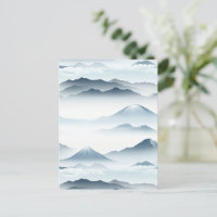 Tranquil Mountains Snow Blue White Scene