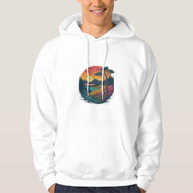 Tranquil Nature Scenery Hoodie (Front)