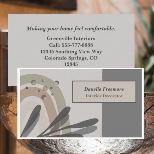 Tranquil Nature-Themed Abstract Business Card (Creator Uploaded)