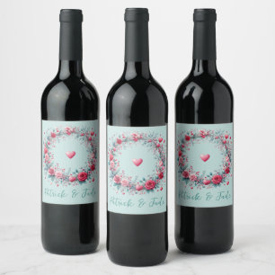 Tranquil Oasis Floral Wine Label