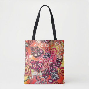Tranquil Oval Corals Original Abstract Artwork Tote Bag