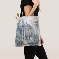 TRANQUIL PASTEL WATERCOLOR GARDEN SCENE