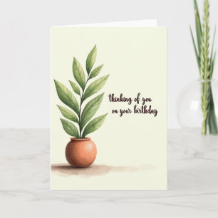 Tranquil Plant Birthday Card