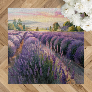 Tranquil Relaxing Lavender Scenery Jigsaw Puzzle