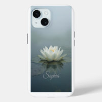 Tranquil Reverie – White Water Lily in Morning Mis