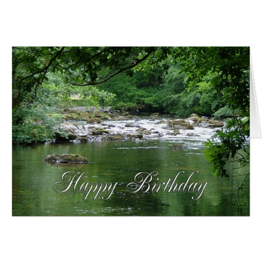 Tranquil river birthday card
