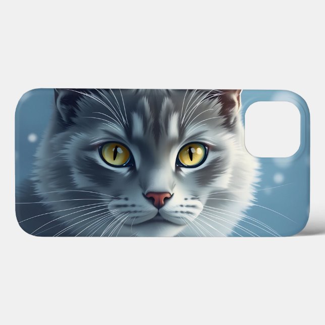 Tranquil Russian Blue Portrait with Soft Blues Case-Mate iPhone Case (Back (Horizontal))