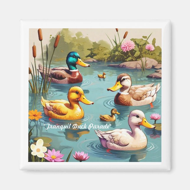"Tranquil Scene with Ducks" Magnet (Front)